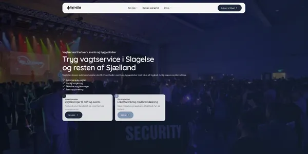 Hjemmeside lavet af Moneyweb til Vagteliten ApS